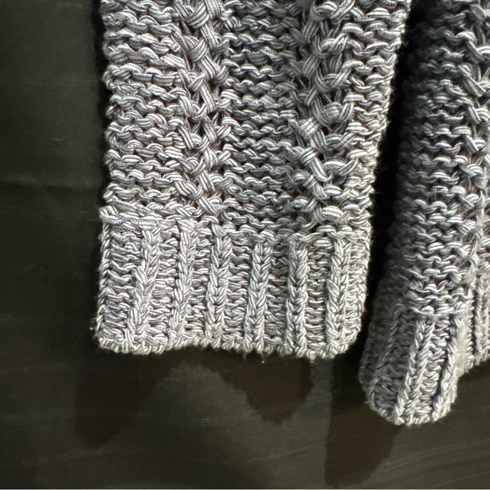 Jones New York Collection Petite Small Open Front Chunky Knit Cardigan Sweater - Picture 4 of 10